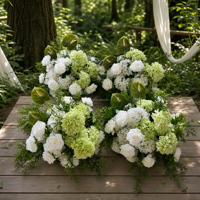 Arrangement floral de table de mariage et d'événements de luxe, réutilisable, centre de table floral pour mariage