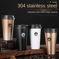 Usine directe 500ML 304 acier inoxydable Double isolation tasse à café classique petit déjeuner tasse pour café lait thé