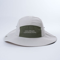 Chapeaux de créateur pour l'extérieur Casquettes de pêcheur unisexes personnalisées en tissu de nylon Logo personnalisé avec coupe-vent Chapeau de pêcheur en corde