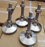 Pieds de nivellement réglables de haute qualité M10 M12 M16 M20 Pieds de meubles industriels Nivellement en nylon Base en caoutchouc D50-100mm