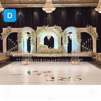 Conception populaire blanc PVC Banquet salle mariage scène toile de fond fête arc ouvert support toile de fond