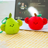 Jouets en peluche créatifs et mignons en forme de fruits, porte-clés en peluche, pomme, avocat, kiwi, porte-clés en forme de nourriture, pendentif pour sac, jouets en peluche