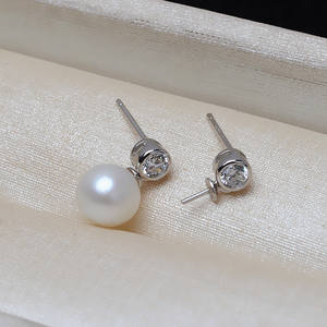 Ensemble de pendentifs et de boucles d'oreilles en argent S925, style nid d'oiseau, perles, accessoires de bricolage, plateau vide semi-fini 1318 - Product Image 4