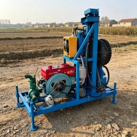 Mini-foreuse portative sur roues de 150 m, efficace et compacte / Foreuse de puits d'eau / Machine de forage rotative