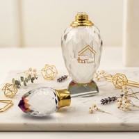 En gros Unique Forme Décorative Égyptien Doré Bouteilles De Parfum En Cristal Avec Boîte-Cadeau Pour Des Faveurs De Mariage