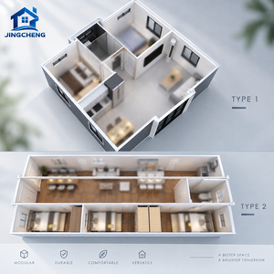 Vente directe usine – <span class=keywords><strong>Villa</strong></span> préfabriquée mobile de haute qualité en acier extensible de 20 pieds, 2 chambres, bureau et cuisine intégrés - Product Image 4