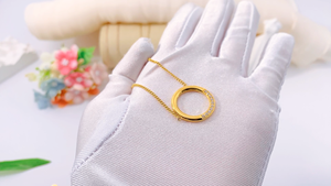 Collier Boucles d'oreilles en plaqué or 18 carats de marque célèbre de haute qualité Ensemble de bracelets de cheville Nouveau style à la mode Colliers avec pendentifs - Product Image 5