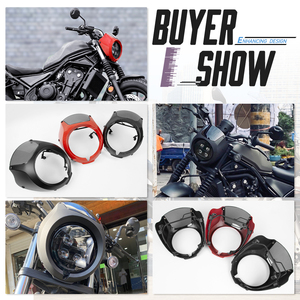 Cubierta de Faro Delantero para Motocicleta XXUN, Estilo Café Racer Retro, Parabrisas para <span class=keywords><strong>Honda</strong></span> <span class=keywords><strong>REBEL</strong></span> CM500 <span class=keywords><strong>CMX500</strong></span> 2020-2025 - Product Image 6