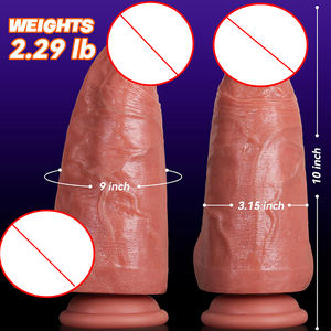 Большой толстый силиконовый фаллоимитатор двойной плотности, реалистичный гигантский, большой, как кожа, мягкие секс-игрушки для взрослых, присоска для G-SPOT анала для геев - Product Image 2