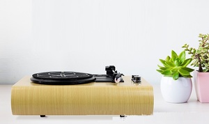 Lecteur de disques vinyles rétro en bois OEM populaire et abordable, tourne-disque LP, enregistreur <span class=keywords><strong>vinyle</strong></span> BT, moule privé - Product Image 6