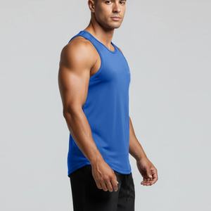 Mens Quick-<b>drying</b> <b>Cloth</b> Sports Running Vest Light Breathable Leisure Hip Length Fitness Sleeveless Top Shirt - Product Image 6