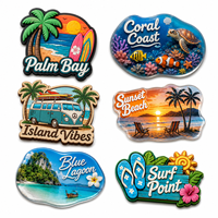 Souvenir magnetici personalizzati con colori vivaci e design accattivanti per la collezione di souvenir di casa, ufficio, hotel e resort.