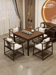 Personalizzabile design tradizionale tavolo da pranzo in legno massello set tavolo da pranzo quadrato per 4