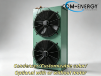 COM-ENERGY Grand échangeur de chaleur à condenseur refroidi par air pour chambre froide congélateur compatible réfrigérant A2L R32 R454B 380V 50/60Hz