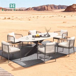 Ensemble <span class=keywords><strong>de</strong></span> <span class=keywords><strong>table</strong></span> et chaises <span class=keywords><strong>de</strong></span> salle à manger d'extérieur en aluminium moderne Express Garden, ensemble <span class=keywords><strong>de</strong></span> patio, mobilier <span class=keywords><strong>de</strong></span> restaurant, <span class=keywords><strong>table</strong></span> <span class=keywords><strong>de</strong></span> <span class=keywords><strong>bistrot</strong></span>, chaises, cour - Product Image 1