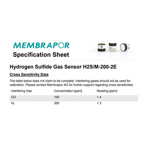 เซ็นเซอร์ก๊าซไฮโดรเจนซัลไฟด์ H2S/M-200-2E 0-200 ppm สำหรับเครื่องตรวจจับแบบพกพา - Product Image 3