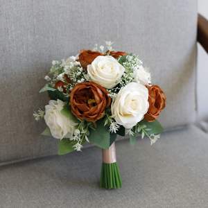 All'ingrosso bianco bordeaux rosa blu Color caffè rose finte stella damigella Bouquet matrimonio coreano occidentale Bouquet a mano - Product Image 3
