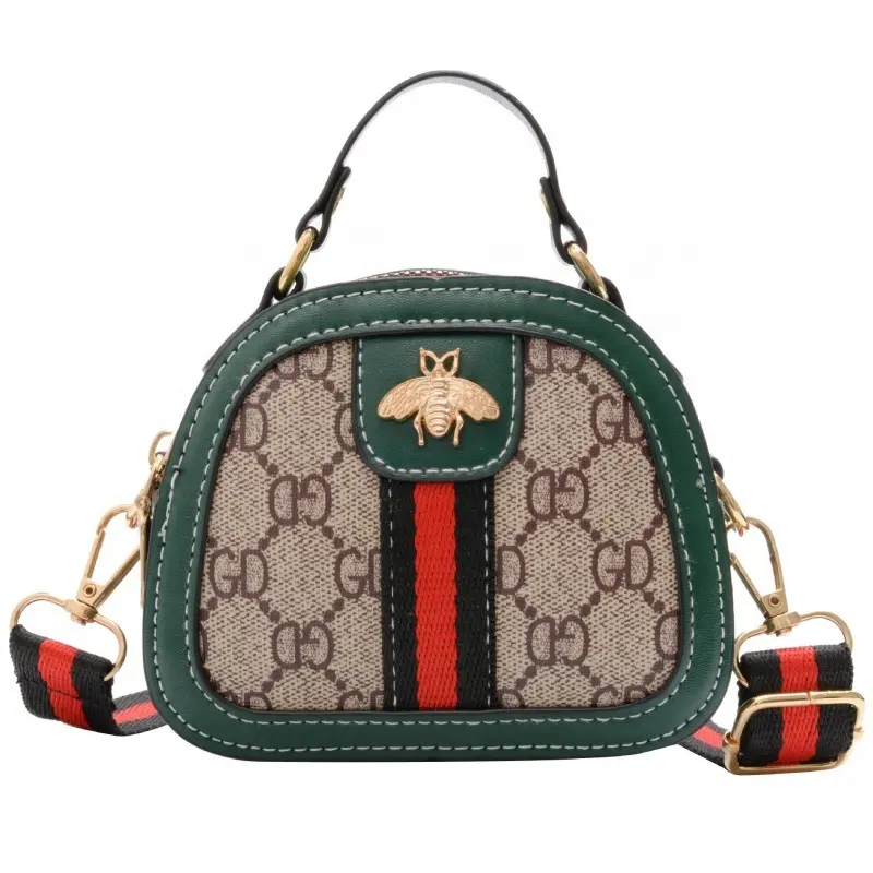 2022 New fashion handbag PU cute solid color Girls borsa a tracolla mini bee borsa per bambini personalizzata per bambini