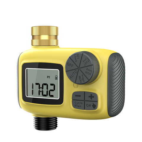 Digital Automatic Brass Inlet Water Timer Home Garden Lawn & Irrigation System with Plastic Outlet for Water Distribution