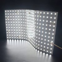 Feuille LED flexible double CCT 2700K 6500K SMD2835 découpable avec CRI Ra80 IP20 pour rétroéclairage de pierre et éclairage décoratif