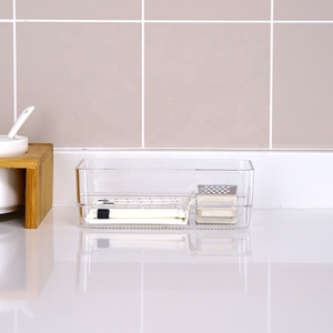 Rõ ràng cứng nhựa ngăn kéo tổ chức linh hoạt và Vanity lưu trữ hộp nhựa đồ dùng nhà bếp lưu trữ khay - Product Image 4