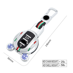 Coque de protection de clé de voiture en métal pour BMW <span class=keywords><strong>Mini</strong></span> <span class=keywords><strong>Cooper</strong></span> F55 F56 F57 F54 F60, sac de support sans clé, accessoires automobiles - Product Image 4