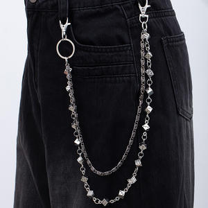 Novo Estilo Corpo Cadeia Unisex Jeans Metal Dice Belt Cadeia Hip-Hop Cintura Cadeia Versátil Ins Moda Cintura Cadeia - Product Image 1