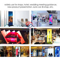 Afficheur LED flexible Lecede Indoor GOB P1.86, panneau publicitaire mobile sur pied, écran LED extérieur P2.5