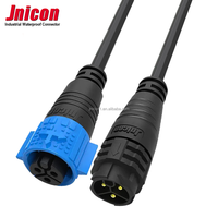 Soluciones de cable 3 P para exteriores, iluminación de jardín impermeable, conector IP67, enchufe M19, macho, hembra, 3 pines