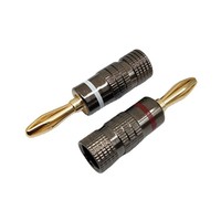 Connecteur de câble de haut-parleur RASANTEK Hi-Fi, fiche banane plaquée or, contact en laiton BFA 4 mm, audio et vidéo, OEM/ODM disponible en gros