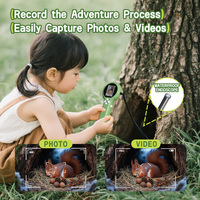 Mini microscope portable pour enfants, exploration de la nature, cadeau d'anniversaire, microscope de poche avec kit scientifique éducatif, jouet