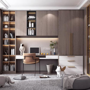 Sistema <span class=keywords><strong>de</strong></span> Estanterías <span class=keywords><strong>de</strong></span> Madera Sólida Expandible y Moderno para Biblioteca, <span class=keywords><strong>con</strong></span> <span class=keywords><strong>Puertas</strong></span> <span class=keywords><strong>de</strong></span> Vidrio, Luces <span class=keywords><strong>de</strong></span> Lectura Integradas y Diseño <span class=keywords><strong>de</strong></span> Piso a Techo - Product Image 6