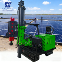 Pileuse hydraulique statique solaire TEZHONG MACHINE avec moteur et pompe, hauteur de piquage 4m, haute efficacité, visseuse portable