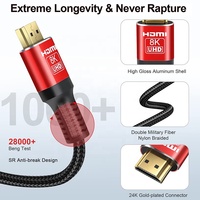 Cable Coaxial 2.1 de 8K 60Hz HDR ARC Ultra HD de Audio/Video Macho a Macho para Laptop, TV, Monitor, Home Theater, Reproductor de DVD, Juegos