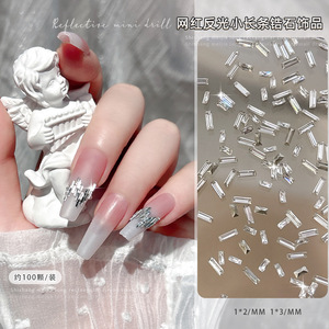 Paso Sico 2024 blanco 1*3mm Baguette Zircon piedra <span class=keywords><strong>de</strong></span> cristal <span class=keywords><strong>de</strong></span> alta calidad para Nail Art Rhinestone para la fabricación <span class=keywords><strong>de</strong></span> joyas <span class=keywords><strong>de</strong></span> <span class=keywords><strong>uñas</strong></span> DIY - Product Image 2