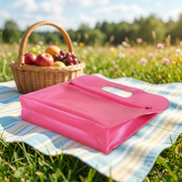 Sacs fourre-tout en PVC réutilisables avec logo personnalisé, sacs à vin transparents imperméables en plastique transparent, sacs à glace