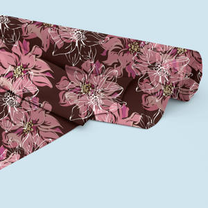 قماش حريري ساتان مطبوع رقمياً بنقوش زهور جميلة مخصص من WF، قماش حريري لامع ومرن للنساء لجميع المواسم - Product Image 5