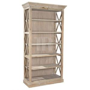 ตู้หนังสือแบบเปิดสำหรับห้องนั่งเล่น ดีไซน์สไตล์นีโอคลาสสิก พร้อมชั้นวางปรับได้ห้าระดับ - Product Image 1