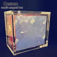 Étui de présentation en acrylique personnalisé, moderne, recyclable, écologique, portable, avec couvercle à aimants puissants