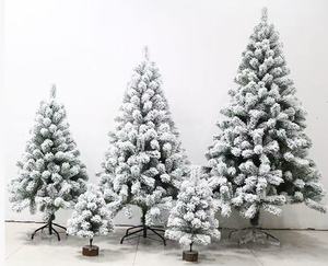 Arbre de Noël artificiel floqué de qualité supérieure, grand format, personnalisé, design givré pour la décoration de Noël intérieure/extérieure - Product Image 1