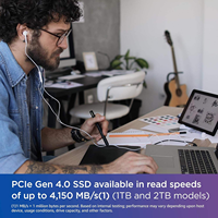 Hard Drive Internal Baru Blue SN 580 500GB NVMe Gen4 X4 Antarmuka PCIe Kecepatan Baca 4150 MB/s Termasuk Kemasan