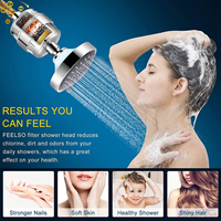 Filtre de douche à 15 couches, ensemble de filtres de bain, purificateur d'eau de robinet de douche