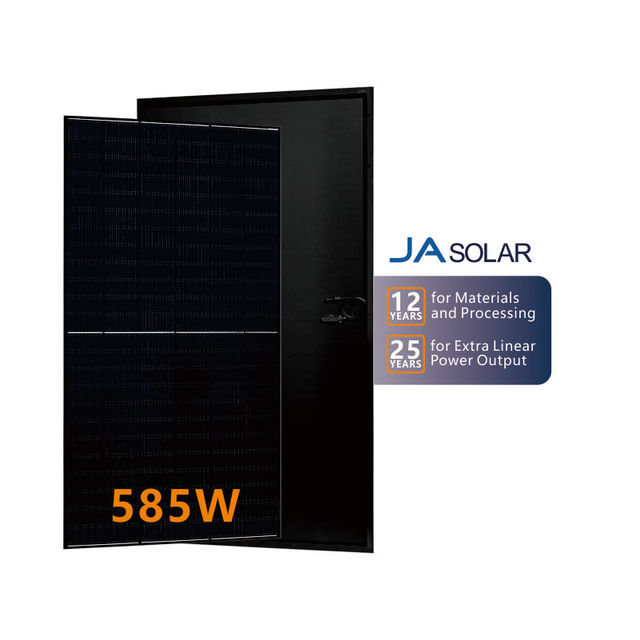 China JA  High-Efficiency Solar Panel  585w Black Color  for the Wholesale House 585w for House Roof Monocrystalline Home Use