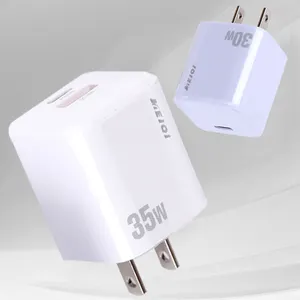 Mobile phone power supply 5v 9v 12v 3a GaN material US wall plug Charger Pd3 0 30w 35w Usb A type C fast charger