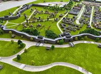 Réplique de bâtiment historique imprimée en 3D en plastique de haute qualité, modèle de paysage miniature, exposition d'œuvres d'art anciennes à grande échelle