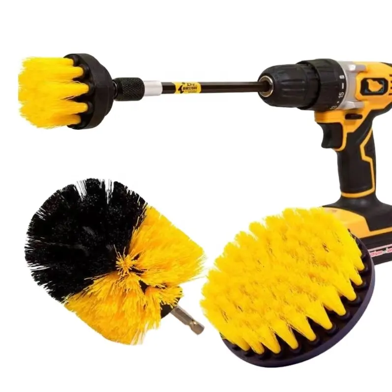 Drill Cleaning Brush Kit Brush Car Washing Kit Tool Brush Drill for Bathroom Household Cleaning