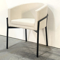 Chaise de salle à manger moderne en acier inoxydable doré, empilable, avec assise rembourrée en lin, pour mariage, banquet, hôtel, événements