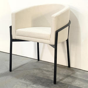 आधुनिक क्लासिक डिजाइन डाइनिंग चेयर otoman असबाब धातु पैर भोजन/रहने/रहने/प्रतीक्षा गृह फर्नीचर के लिए टिकाऊ - Product Image 5