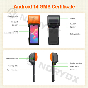 <span class=keywords><strong>Android</strong></span> cầm Tay POS thiết bị 6.5 inch màn hình không tiếp xúc NFC tốc độ cao Máy in nhãn nhiệt với máy ảnh kép hệ thống POS - Product Image 5
