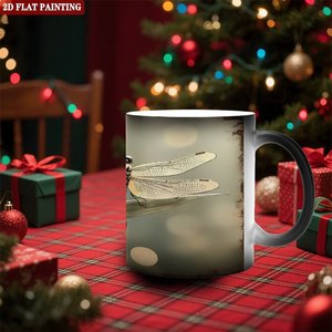<b>Study</b> <b>Desk</b> Decor Heat Sensitive 11oz Frosted Black Ceramic Mug Sublimation Blank - Product Image 2